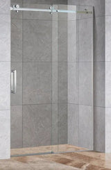 Chrome Frameless Sliding Door Shower Screen - RJ Bathroom