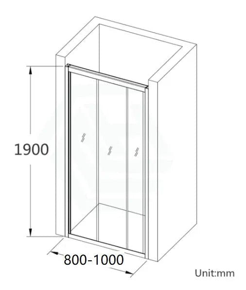 Chrome Semi Frameless Adjustable Shower Screen - RJ Bathroom