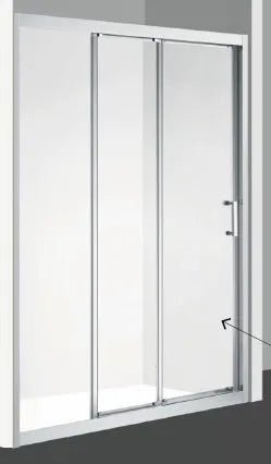 Chrome Semi Frameless Adjustable Shower Screen - RJ Bathroom