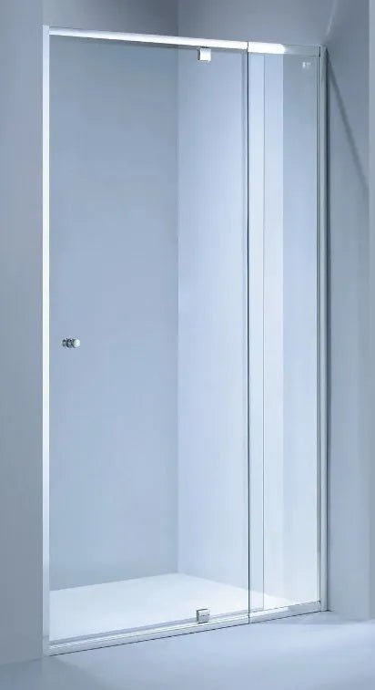 Chrome Semi Frameless Pivot Door Shower Screen - RJ Bathroom