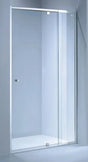 Chrome Semi Frameless Pivot Door Shower Screen - RJ Bathroom