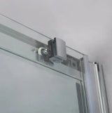 Chrome Semi Frameless Wall to Wall Sliding Door Shower Screen - RJ Bathroom