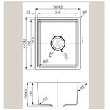 Cora Laundry Kitchen Sink Top/Under Mount 380x440 - RJ Bathroom