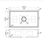 Cora Laundry Kitchen Sink Top/Under Mount 760x440 - RJ Bathroom