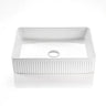 Crete Fluted 500x340mm Rectangular Above Counter Matte White Basin - RJ Bathroom