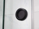 Covey Frameless Matte Black Corner Sliding Door Shower Screen