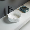 Dimond Carrara Gold Vein 360mm Round Above Counter Matte White Basin - RJ Bathroom