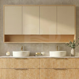 Timber Eden Artis Classic Oak PVC Waterproof 1500mm Copper-Free Mirror Shaving Cabinet with Shelf