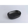 Ellips rectangular matte black ceramic countertop basin 490x350mm on a plain grey background