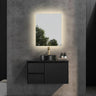 Fluted Wall Hung Vanity Brindabella 900mm Matte Black Waterproof Bianco Twirl Stone top - RJ Bathroom