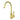 Ikon Clasico Hampton Brushed Gold Gooseneck Sink Mixer