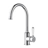 Ikon Clasico Hampton Chrome Gooseneck Sink Mixer - Ceramic Handle