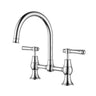 Ikon Clasico Hampton Chrome Kitchen Mixer Tap - Bridge Design, Lead Free