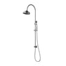 Ikon Clasico Hampton Brushed Nickel Twin Shower Rail Set