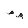 Ikon Clasico Hampton Matte Black Shower Wall Taps - Top Assembly, Ceramic Handle, Lead Free