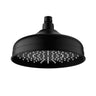 Ikon Clasico Hampton Matte Black Round Shower Head 220mm