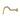 Ikon Clasico Hampton Brushed Gold Shower Arm Horizontal 400mm
