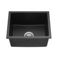 Granite Single Bowl Laundry Kitchen Sink 432x432mm Black - RJ Bathroom