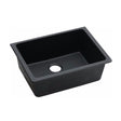 Granite Single Bowl Laundry Kitchen Sink 635 x469mm Black - RJ Bathroom