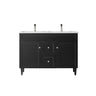 Harrington Hampton Shaker 1200mm Matte Black Double Bowl PVC Waterproof Freestanding Bathroom Vanity - RJ Bathroom