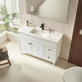 Harrington Hampton Shaker 1200mm Matte White PVC Waterproof Freestanding Bathroom Vanity - RJ Bathroom