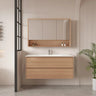 Hera Timber Look Elegant Oak 1200mm Two Drawer Wall Hung Vanity - RJ Bathroom