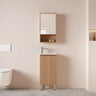 Hera Timber Look Elegant Oak 400mm Slimline Ensuite Freestanding Small Bathroom Vanity with Ceramic Basin - RJ Bathroom
