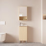 Hera Timber Look Tas Oak 400mm Slimline Ensuite Freestanding Small Bathroom Vanity with Ceramic Basin - RJ Bathroom