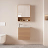 Hera Timber Look Elegant Oak 550mm Slimline Ensuite Wall Hung Small Bathroom Vanity with Ceramic Basin - RJ Bathroom