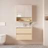 Hera Timber Look Tas Oak 750mm Slimline Ensuite Wall Hung Vanity - Ceramic Basin Top Optional - RJ Bathroom