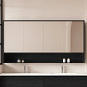 Hera Black Oak 1500mm Mirror Shaving Cabinet with Shelf - RJ Bathroom