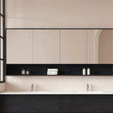 Hera Black Oak 1800mm Mirror Shaving Cabinet with shelf - RJ Bathroom