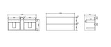 Hera Timber look Tas Oak 1200mm Wall Hung Double Bowl Vanity Carrara White Stone Top - RJ Bathroom