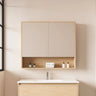 HeraTimber Look Tas Oak 900mm Mirror Shaving Cabinet with Shelf - RJ Bathroom