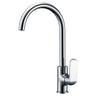 Ikon Kara Chrome Gooseneck Kitchen Sink Mixer Tap 425mm