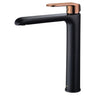 Ikon Kara Matte Black & Rose Gold Tall Basin Mixer Tap 278mm