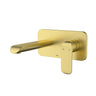 Ikon Kara Brushed Gold Wall Basin Mixer 178mm