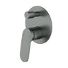 Ikon Sulu II Gun Metal bath and shower mixer with diverter round plate trim kit