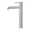 Ikon Linie Fluted Brushed Nickel Tall Basin Mixer