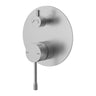 Ikon Linie Fluted Brushed Nickel Bath & Shower Mixer with Diverter