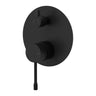 Ikon Linie Fluted Matte Black Bath & Shower Mixer with Diverter