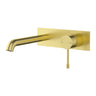Ikon Linie Fluted Brushed Gold Wall Basin Mixer