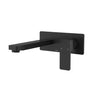 Ikon Ceram Matte Black wall basin mixer 195mm
