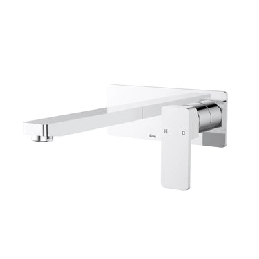 Ikon Ceram Chrome wall basin mixer 195mm