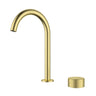 Ikon Soko Fluted Brushed Gold Basin Mixer Tap - HYB77-208BG
