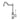 Ikon Clasico Hampton Chrome Sink Mixer Hook Spout - Ceramic Handle