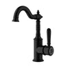 Ikon Clasico Hampton Matte Black Tall Basin Mixer Hook Spout