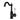 Ikon Clasico Hampton Matte Black Tall Basin Mixer Hook Spout - Ceramic Handle