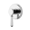 Ikon Clasico Hampton Chrome Wall Mixer - Ceramic Handle, Rough-In Body Included
