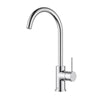 Ikon Hali Chrome Gooseneck Kitchen Sink Mixer Tap, front view